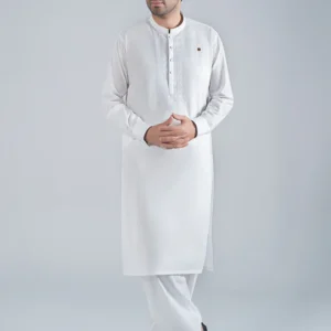 2 Piece Embroidered Cotton Suit | MBMS-2P25-01