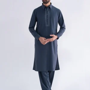 2 Piece Embroidered Blended Suit | MBMS-2P25-06