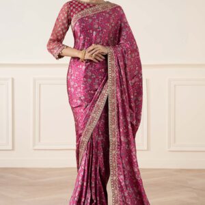 Embroidered Chiffon Saree | SF-EA25-12
