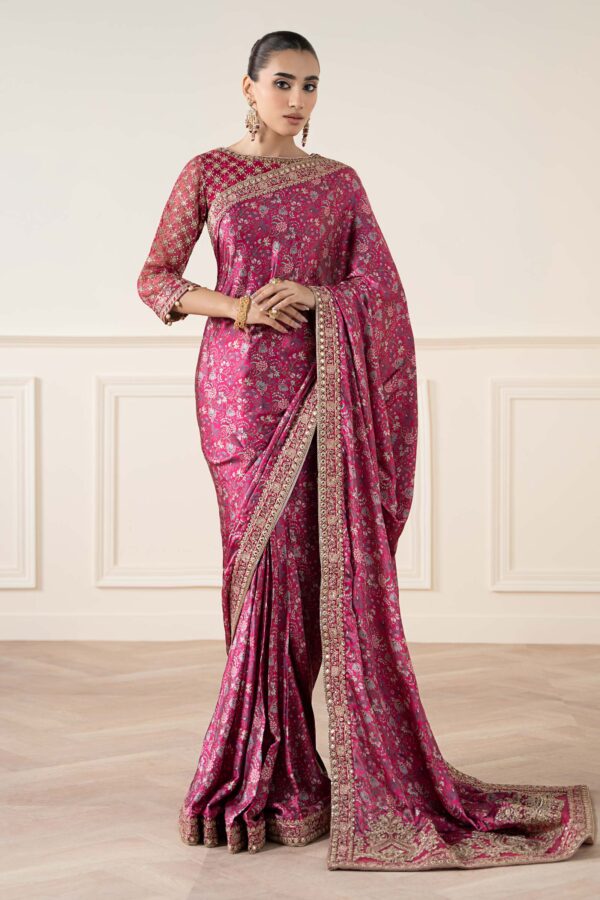 Embroidered Chiffon Saree | SF-EA25-12